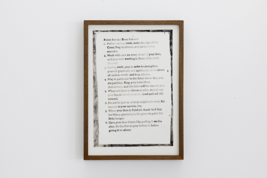 Lionne Saluz, Rules of the Ikon Painter, 2023, aquarelle on polyester film, 22.5 x 31 cm. Photography: Gina Folly / all images copyright and courtesy of the artist and For, Basel