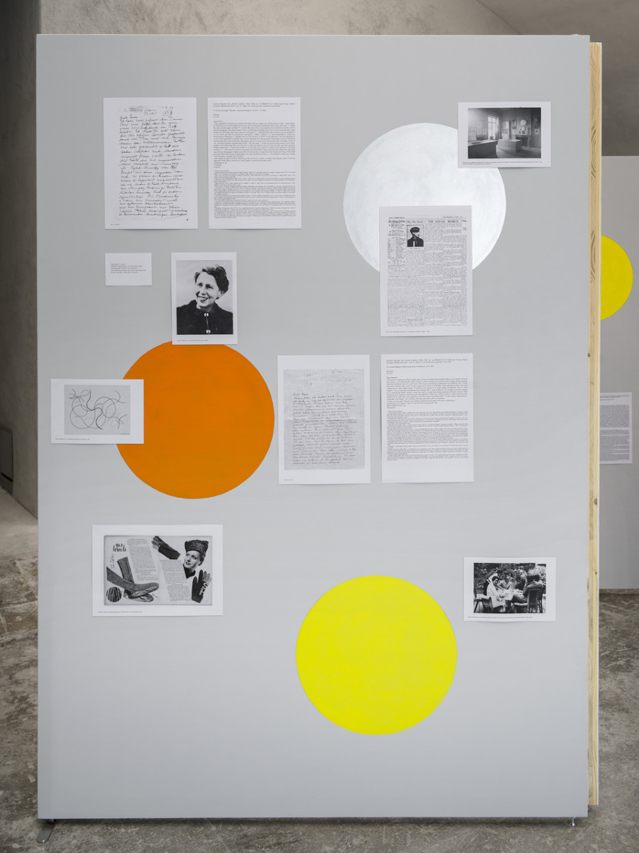 Exhibition view Sophie Taeuber-Arp / Mai-Thu Perret «Ich bin wü ü ü ü ü ü ü ü tend», Cabaret Voltaire 2022; Mai-Thu Perret, Untitled (for S.T.), 2022. Photo: Cedric Mussano
