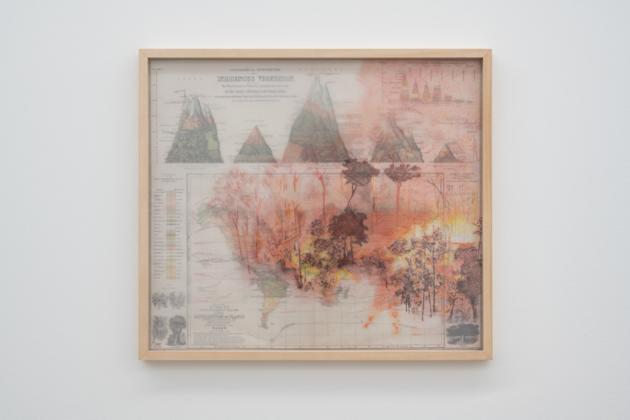 Leonardo Bürgi Tenorio, the bright blazing of the ever occuring fire, 2025. Ausstellungsansicht / Installation view Kunsthaus Baselland 2025. Courtesy of the artist. Foto / Photo: Finn Curry