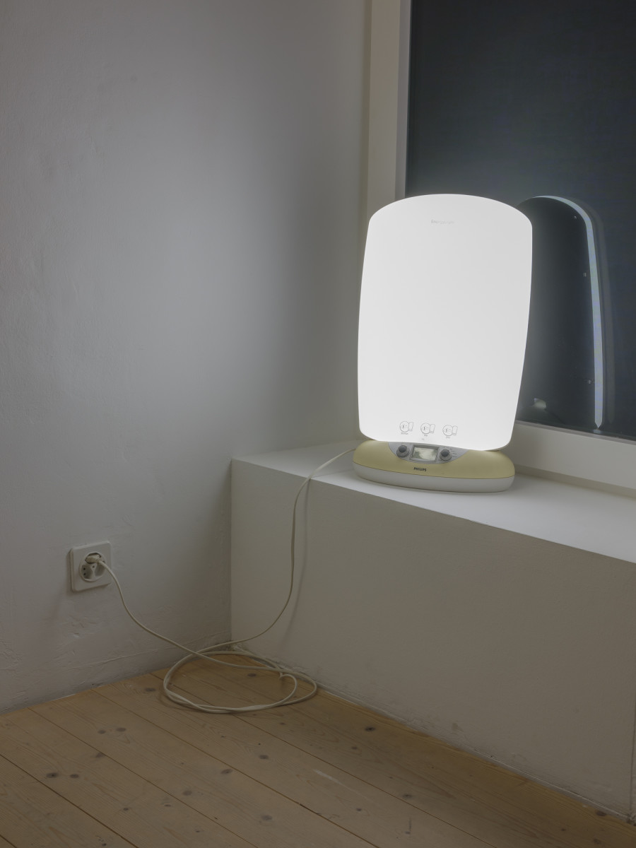 (2003), Light therapy lamp used by former CAN team member Marie Villemin and current CAN team member Martin Jakob, 2025. Photography: Sebastian Verdon. Courtesy: All images courtesy of the artists and CAN Centre d’art Neuchâtel