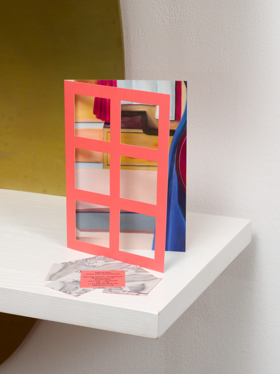 Communication graphique par Fanette Mellier de l’exposition « Chambre à deux lits » d’Hippolyte Hentgen à la Villa du Parc - centre d’art contemporain - Aurélien Mole, 2025.