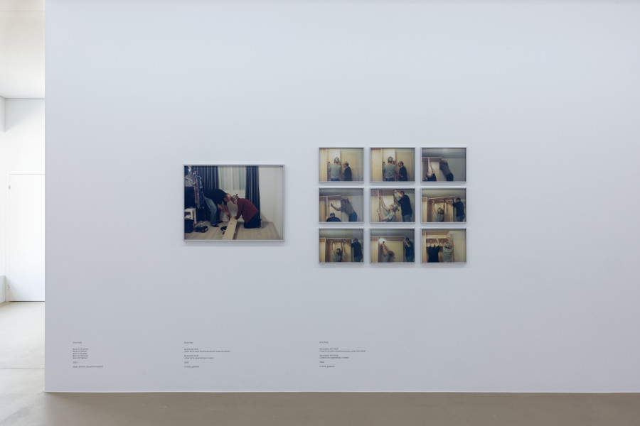 Quasitutto, Series of works, Gina Folly, « Gina Folly. Autofokus », exhibition view at Kunstmuseum Basel | Gegenwart, 2023, C-print, framed, Picture: 80 x 60 cm; Picture: 60 x 80 cm; Picture: 27.5 x 36 cm, © by the artist / the artist, Gina Folly, 2023, Photo: Emanuel Rossetti.