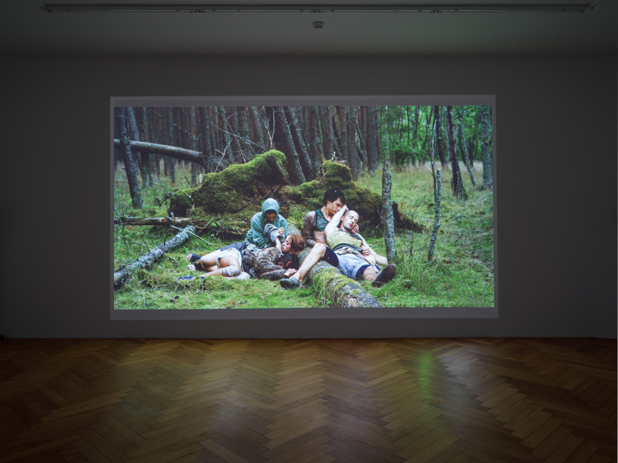 Eglė Budvytytė, Songs from the Compost: Mutating Bodies, Imploding Stars, installation view, Stadtgalerie Bern, 2025. Photo: Cedric Mussano. Image copyright and courtesy of the artists and Stadtgalerie, Bern