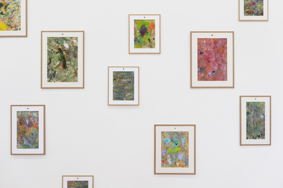 Jean-Frédéric Schnyder, Billige Bilder, 2000–2019, Ölfarbe auf Textil, Karton, 162 Stück / Oil on textile, cardboard, 162 pieces. Courtesy Galerie Eva Presenhuber Zürich / New York. Photo: Gunnar Meier
