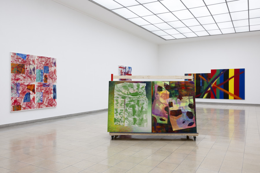 Rochelle Feinstein, The Today Show, installation view, Kunsthaus Glarus, 2025. Photo: Gina Folly. Courtesy the artist and Candice Madey Gallery