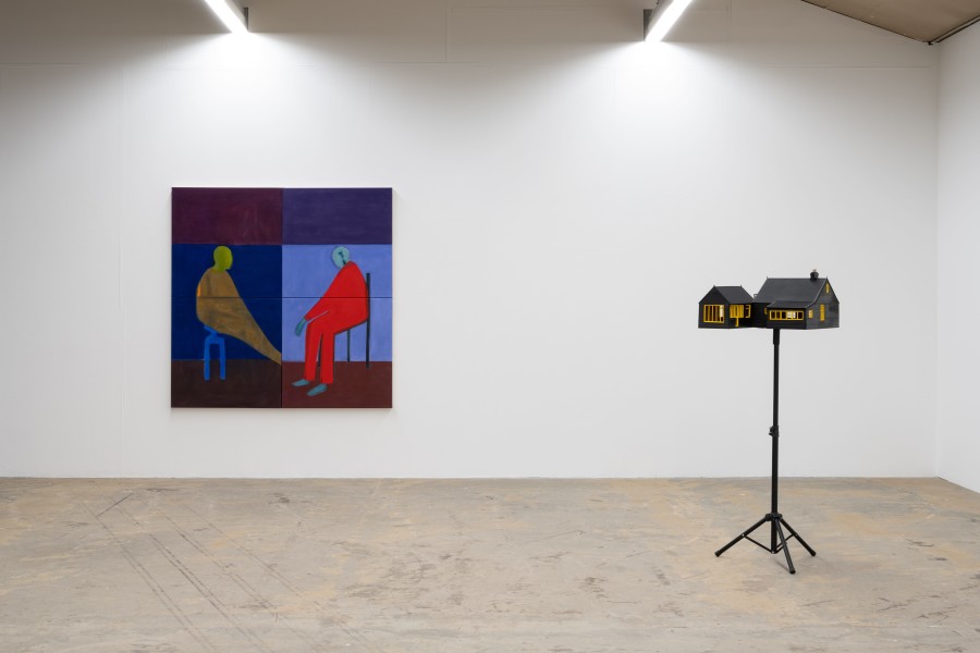 Lena Laguna Diel, TALK III, 2020; Joan Pallé, Prospect Cottage, 2019. Installation view Kunsthaus Baselland 2022. Photo: Finn Curry