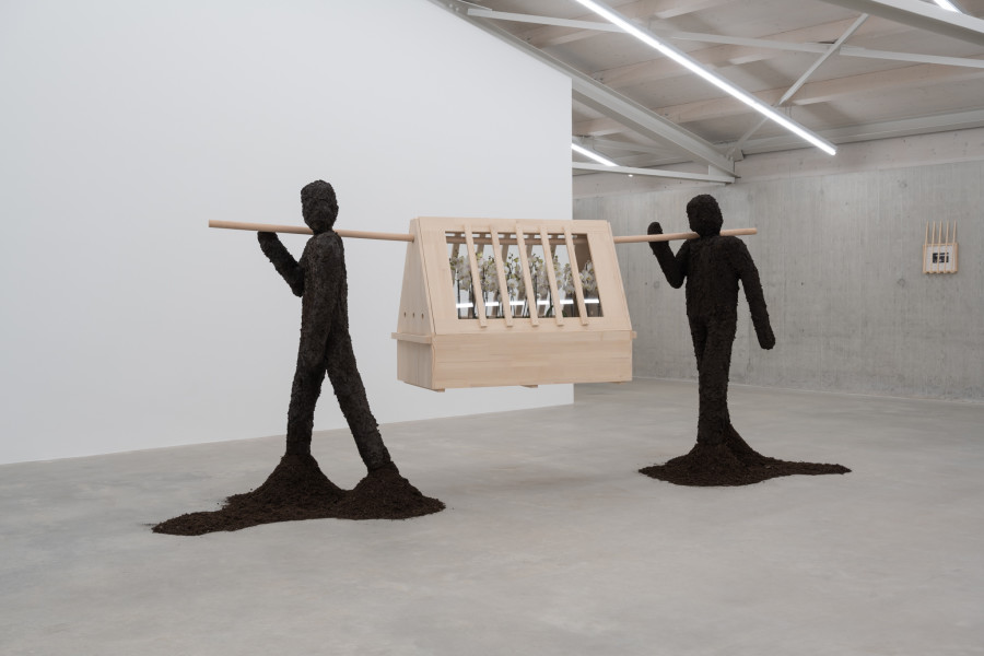 Leonardo Bürgi Tenorio, from shadow to soil, 2025. Ausstellungsansicht / Installation view Kunsthaus Baselland 2025. Courtesy of the artist. Foto / Photo: Finn Curry