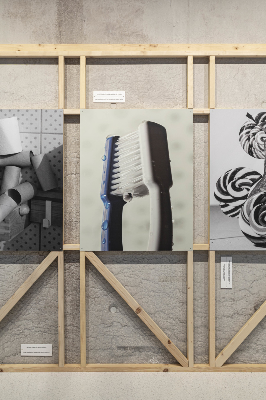 Installation view, Sabine Hess & Nicolas Polli, One Bed, Two Blankets, Seventy-Six Rules, Maison de l'enfance et de l'adolescence, Centre de la photographie Genève, 2025. Photo credit: Aix Golay