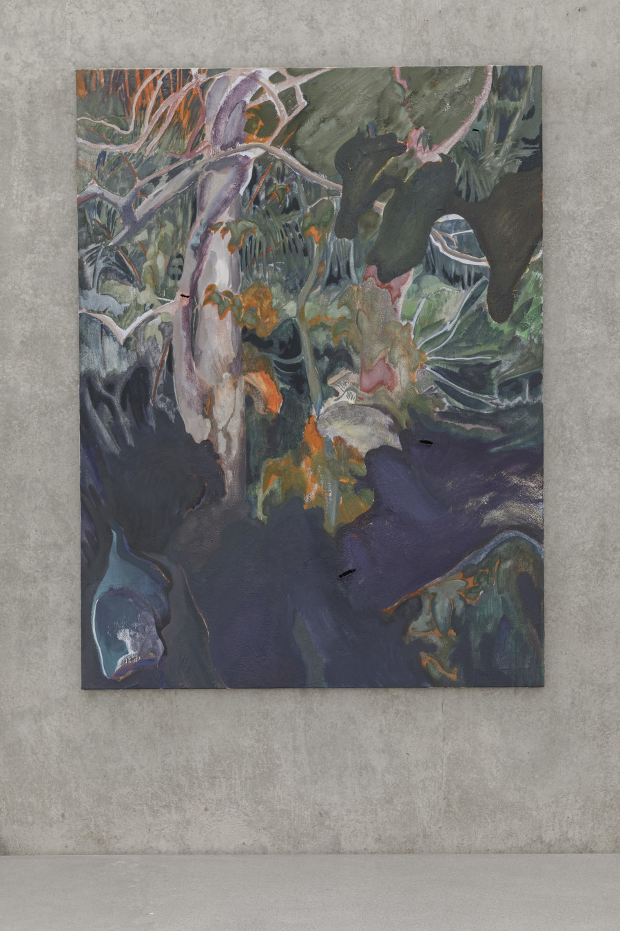 Michael Armitage, Forest, 2022, Installation view third floor Kunsthaus Bregenz, 2023. Photo: Markus Tretter. Courtesy of the artist and Fondation Beyerle, Riehen/Basel. © Michael Armitage, Kunsthaus Bregenz