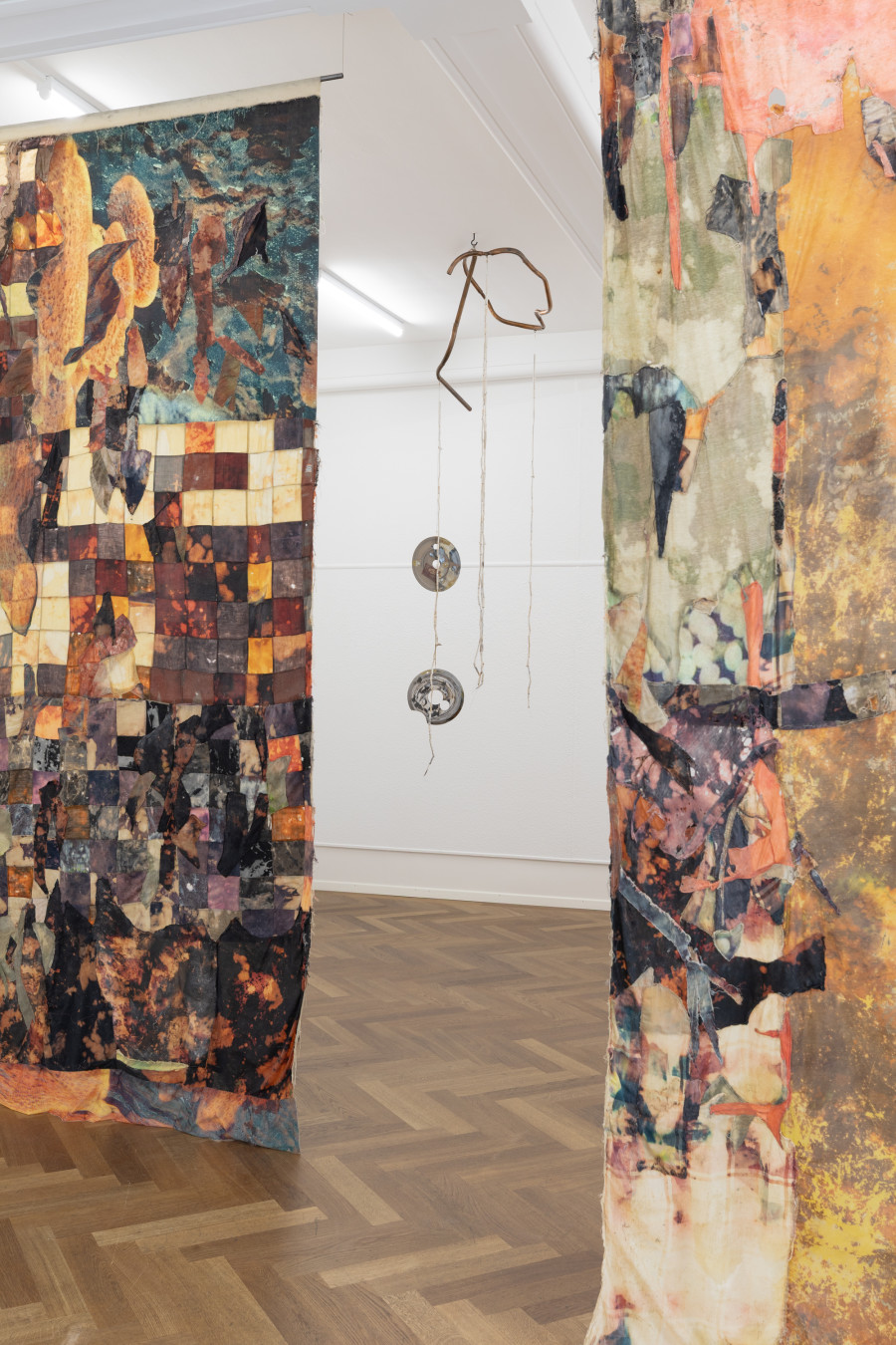 Installation view, THIS CHAPTER BEGINS TWICE, Ève-Gabriel Chabanon, KRONE COURONNE, 2025. Photo credit: Michal Schorro