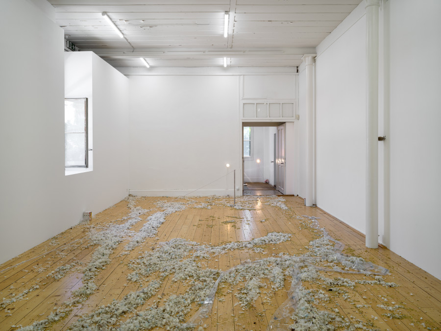 Jason Dodge, installation view, Kunsthalle Friart Fribourg, 2026. Photo: Cedric Mussano