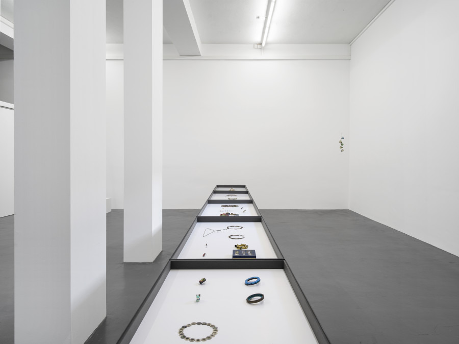 Installation view, Bernhard Schobinger, Against Method, Galerie Francesca Pia, Zurich, 2024. Photo: Cedric Mussano