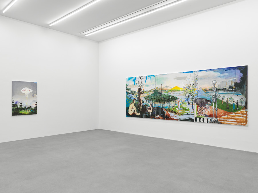 Installation view, Verne Dawson, Fête Galante, Galerie Eva Presenhuber, Zurich, Waldmannstrasse, 2023 © Verne Dawson Courtesy the artist and Galerie Eva Presenhuber, Zurich / New York / Vienna Photo: Stefan Altenburger Photography, Zürich