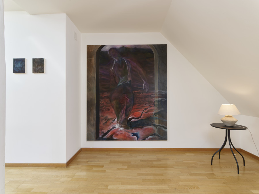 Exhibition view, 01/In-Situ: Scale, distance and itimacy adust. Not a white cube. A lived space. Noah Kohlbrenner, Body Archive, Zürich. Photo credit: Felix Jungo