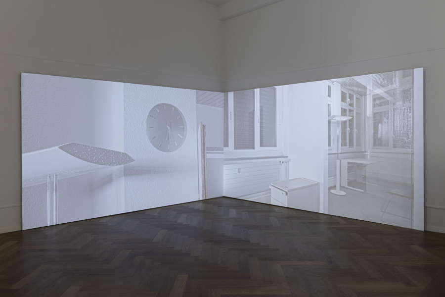 Installation view, A SEQUEL SEEPING NEARBY, Leolie Greet, KRONE COURONNE, 2025. Photo credit: Michal Schorro