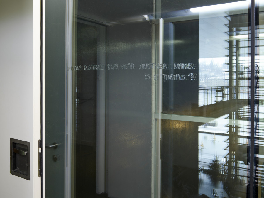 Exhibition view, Solo Martian M. Mächler mit Esther Vorwerk & André Veigas P., Kunstmuseum Luzern, 2023-2024. Photo: Marc Latzel