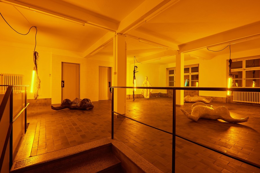Installation view, Chloé Delarue & Denis Savary, Octogone, Mayday, 2023. Photo credit: Moritz Schermbach