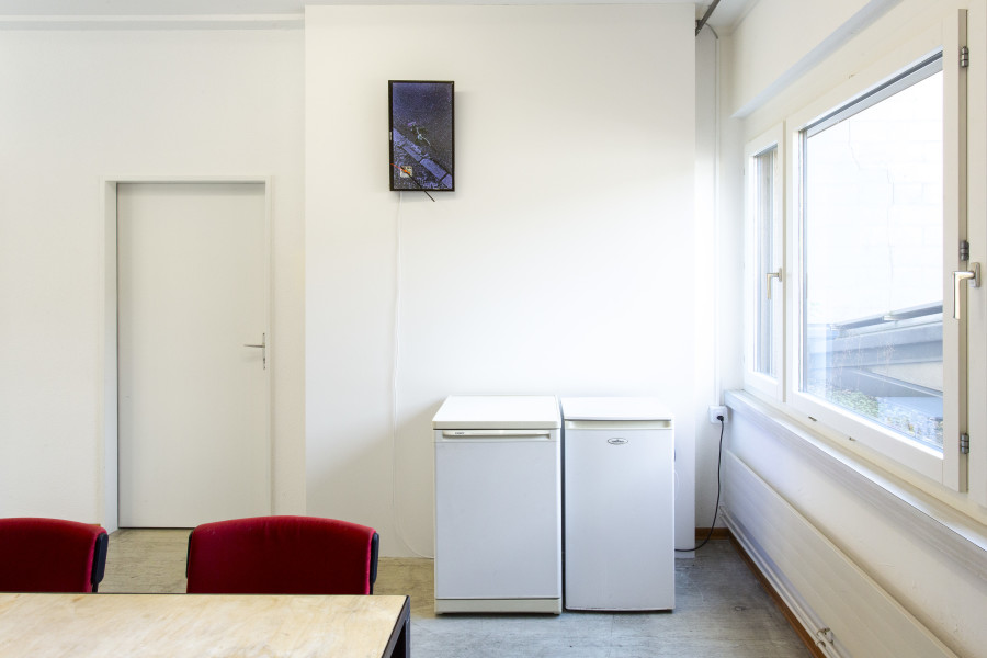 Installation view, Recessment, Stretcher, Basel, 2025. Bernhard Hegglin: Roadstar, Day to Night 2025. Courtesy of the artists and Stretcher. Photo: Nina Rieben