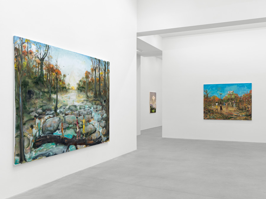 Installation view, Verne Dawson, Fête Galante, Galerie Eva Presenhuber, Zurich, Waldmannstrasse, 2023 © Verne Dawson Courtesy the artist and Galerie Eva Presenhuber, Zurich / New York / Vienna Photo: Stefan Altenburger Photography, Zürich