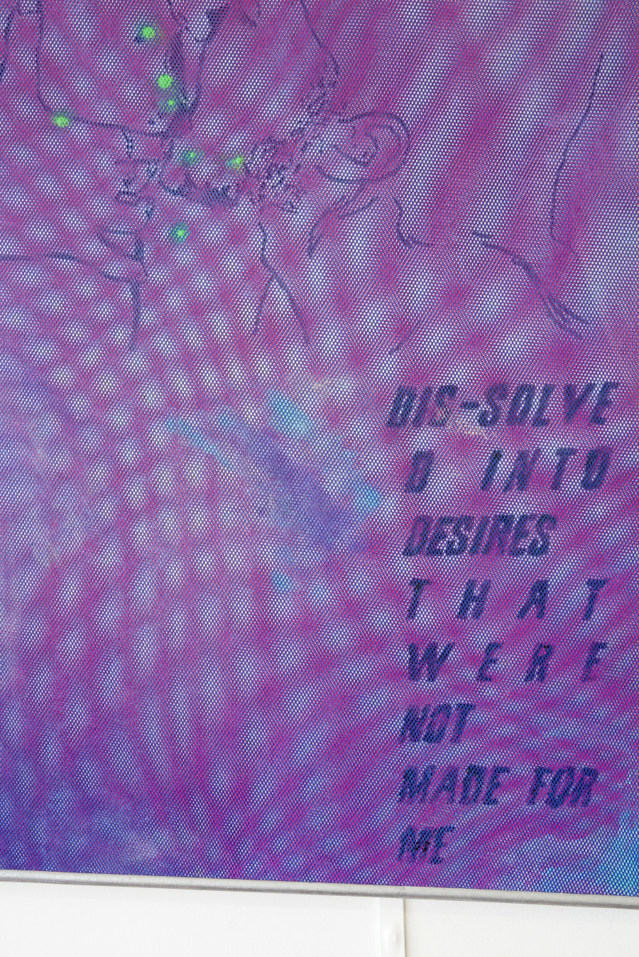 Exhibition view, Where we haven t been, 13 Vitrine, Lausanne, 2025. Detail of Matthieu Hemmer, Differant Love, 2025