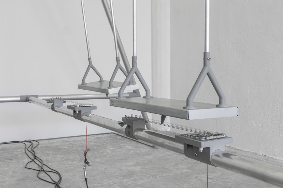 Installation view, alfatih, Looking Good as the World Falls Apart, CIRCUIT, Centre d’Art Contemporain, Lausanne, 2025. Photographer: Aude Mayer. © the artists, Aude Mayer, CIRCUIT Centre d’art contemporain Lausanne