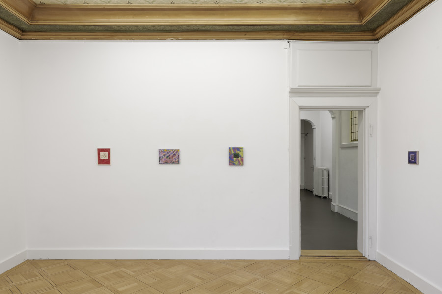 Exhibition view, Cosima zu Knyphausen, Homo Hobby, Galerie Oskar Weiss, Zürich, 2025. Photo credit: Gina Folly