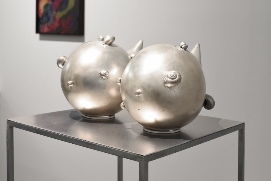 Exhibition view, Metaphors for Gravity, Vanessa Safavi, Fabienne Levy, Zürich, 2025. Photo credit: Tristan Savoy