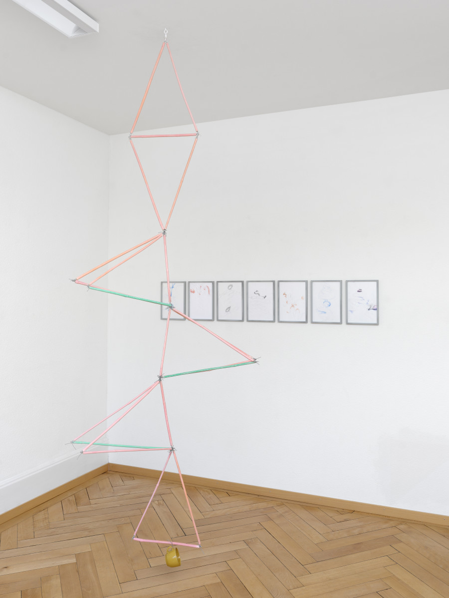 Exhibition view, Marco Antonini, Words make space, BELETAGE Art Space, Zürich, 2025-2026. Photo credit: Annik Wetter, courtesy BELETAGE, Zurich