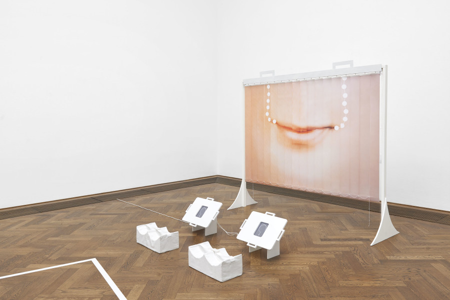 Installation view, Situation 1 und andere, Kunsthalle Basel, 2020, view on Karla Zipfel, Converting Solutions, 2020. Photo: Philipp Hänger / Kunsthalle Basel