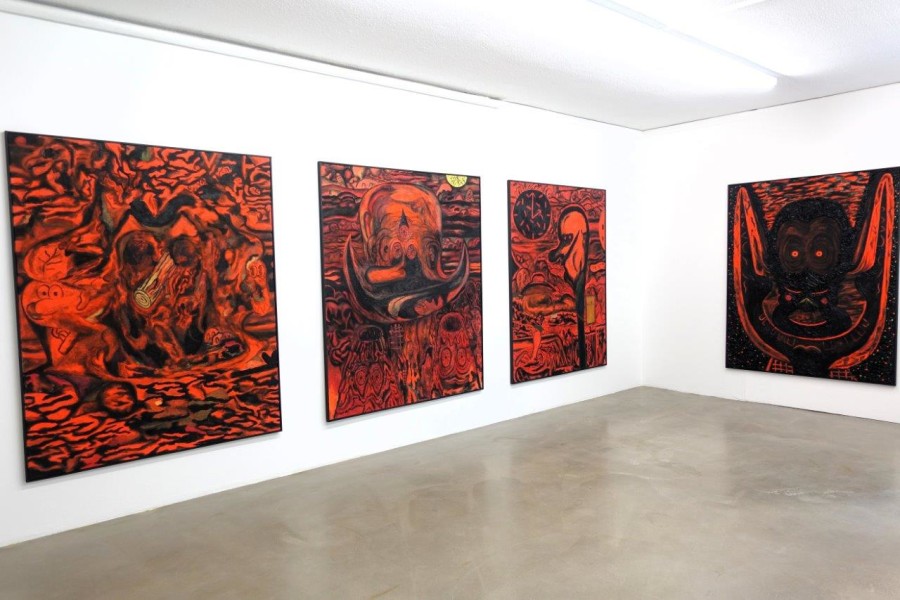 Beni Bischof: Big Painting, Installation view, 2023, Galerie Nicola von Senger.