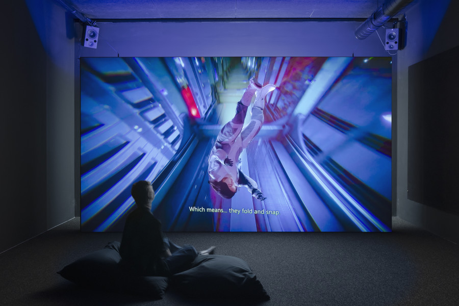 Ayoung Kim, Delivery Dancer’ Sphere, 2022, «Quantum Visions», 2025, HEK, photo: Franz Wamhof