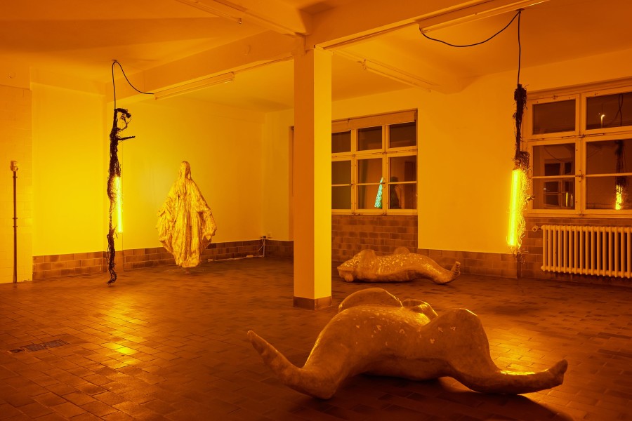 Installation view, Chloé Delarue & Denis Savary, Octogone, Mayday, 2023. Photo credit: Moritz Schermbach