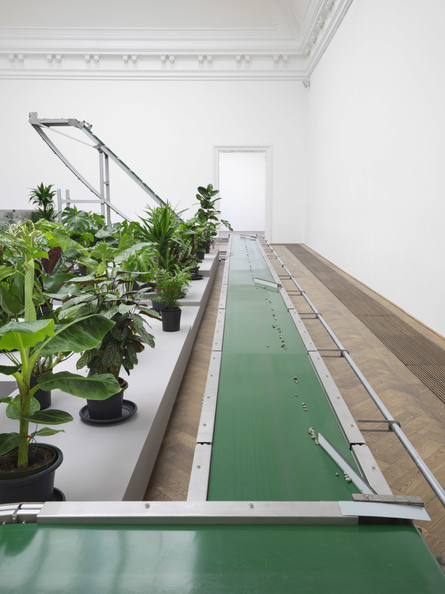 Bagus Pandega, L.O.O.P . (Loss Overgrown Organic Pulse), 2025, detail, in: Bagus Pandega, Sumber Alam, Kunsthalle Basel, 2025, photo: Philipp Hänger / Kunsthalle Basel