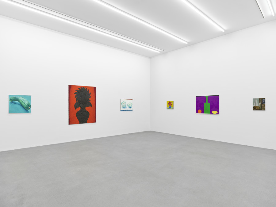 Installation view, Jean-Frédéric Schnyder, ŒL AUF LEINWAND, Galerie Eva Presenhuber, Zurich, Waldmannstrasse, 2024. © Jean-Frédéric Schnyder. Courtesy the artist and Galerie Eva Presenhuber, Zurich / Vienna. Photo: Stefan Altenburger Photography, Zürich