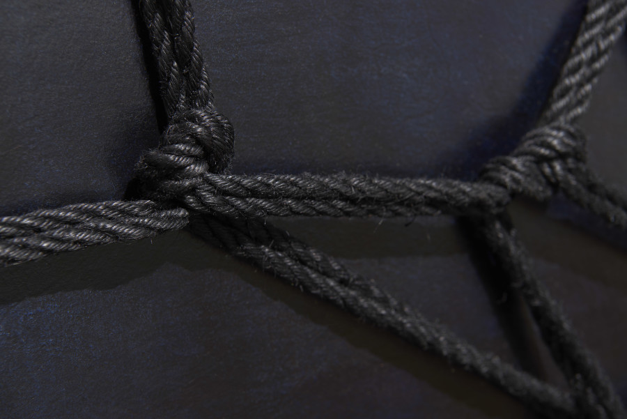 Tiona Nekkia McClodden, NEVER LET ME GO / V. irrevocable, 2023, detail, in: Tiona Nekkia McClodden, THE POETICS OF BEAUTY WILL INEVITABLY RESORT TO THE MOST BASE PLEADINGS AND OTHER WILES IN ORDER TO SECURE ITS RELEASE, Kunsthalle Basel, 2023, photo: Philipp Hänger / Kunsthalle Basel