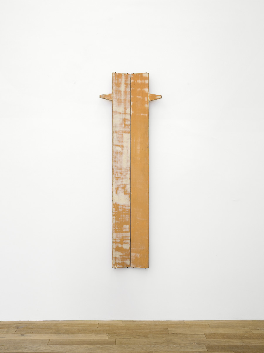 Bernhard Schobinger, Untitled, 1984–1985, Wood, paint, steel, 191 x 60 x 10 cm