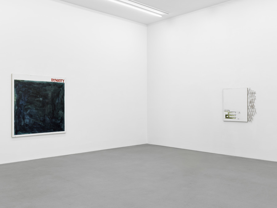 Installation view, Matias Faldbakken, Abstracts and Pewter Abstracts, Galerie Eva Presenhuber, Waldmannstrasse, Zurich, 2025. © Matias Faldbakken. Courtesy the artist and Galerie Eva Presenhuber, Zurich / Vienna. Photo: Stefan Altenburger Photography, Zürich