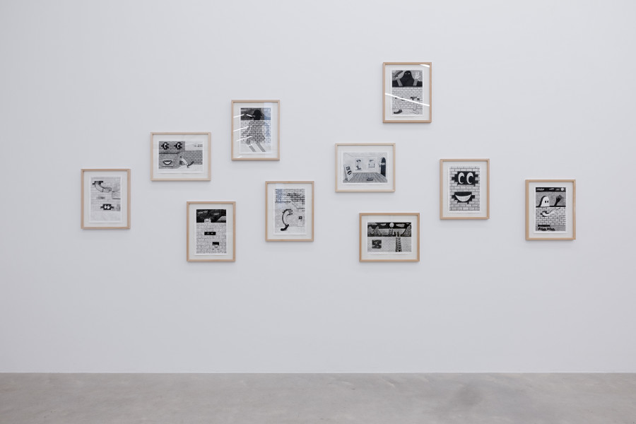 Fabio Luks, diverse Werke, 2025. Courtesy the artist und Gallery Ann Mazzotti Basel. Ausstellungsansicht Kunsthaus Baselland 2025. Foto: Gina Folly