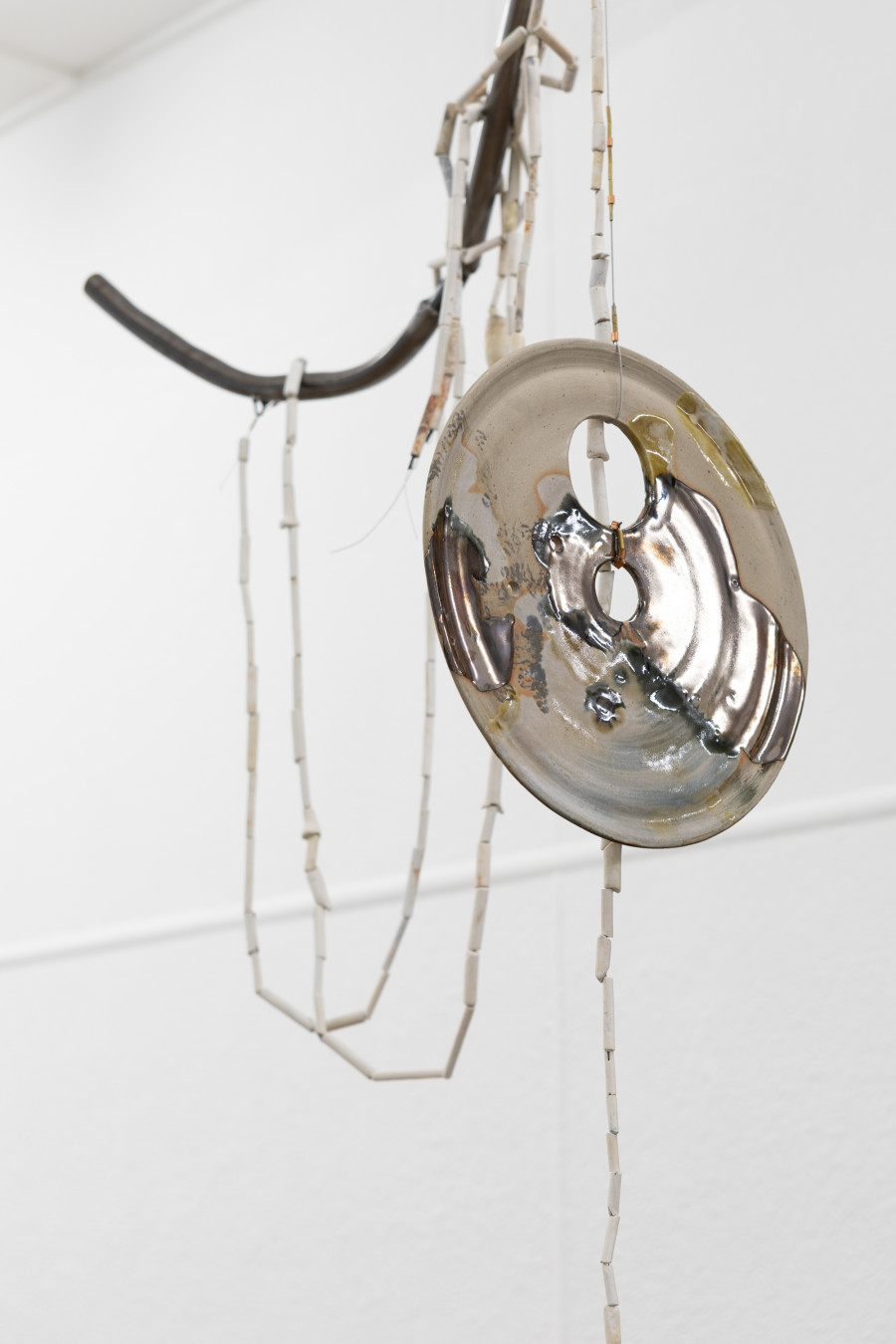 Installation view, THIS CHAPTER BEGINS TWICE, Ève-Gabriel Chabanon, KRONE COURONNE, 2025. Photo credit: Michal Schorro