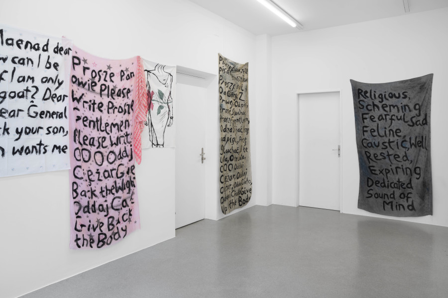 Billy Morgan, Installation view from the solo show Lackadaisies, curated by marytwo, jevouspropose, Zurich, 2025. Courtesy the artist and marytwo. Photo: marytwo, Elvira Baettig