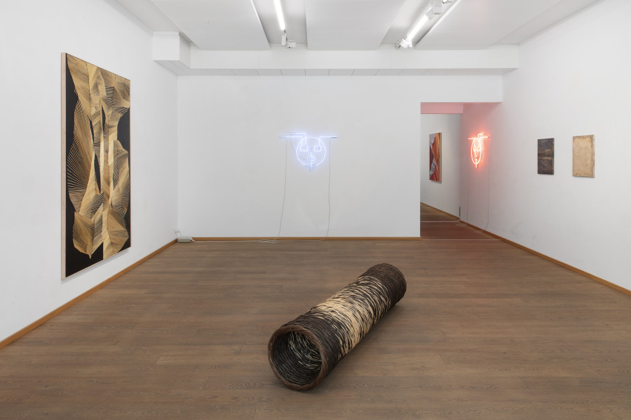 Installation view, Olaf Holzapfel and Michael Sailstofer, Speaking through substance, Livie Gallery, 2025. Photo credit: Esther Mathis