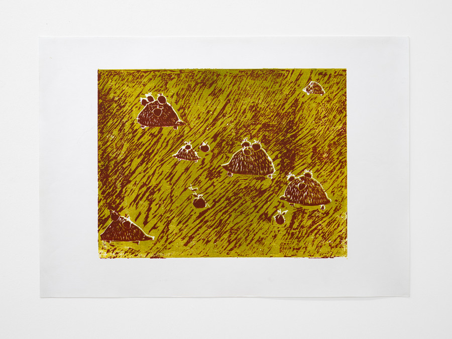 Andrea Celeste La Forgia & Max Fletcher, Todo Modo (Frontispiece), Woodcut Print, 59.5 × 41.5 cm, 2022 / Photo: Cedric Mussano / Courtesy: The artist and Kirchgasse Gallery, Steckborn