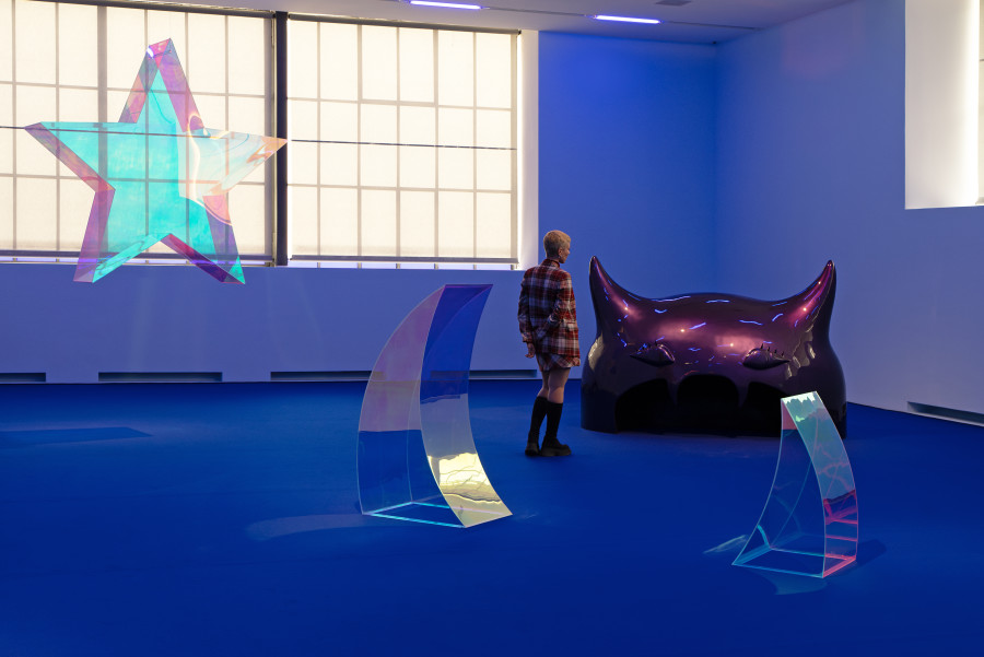 Exhibition view Tarek Lakhrissi – Bliss, Migros Museum für Gegenwartskunst ( 10.2.2024-20.5.2024 ). Courtesy the artist and Galerie Allen, Paris. Photo: Studio Stucky © ProLitteris, Zürich