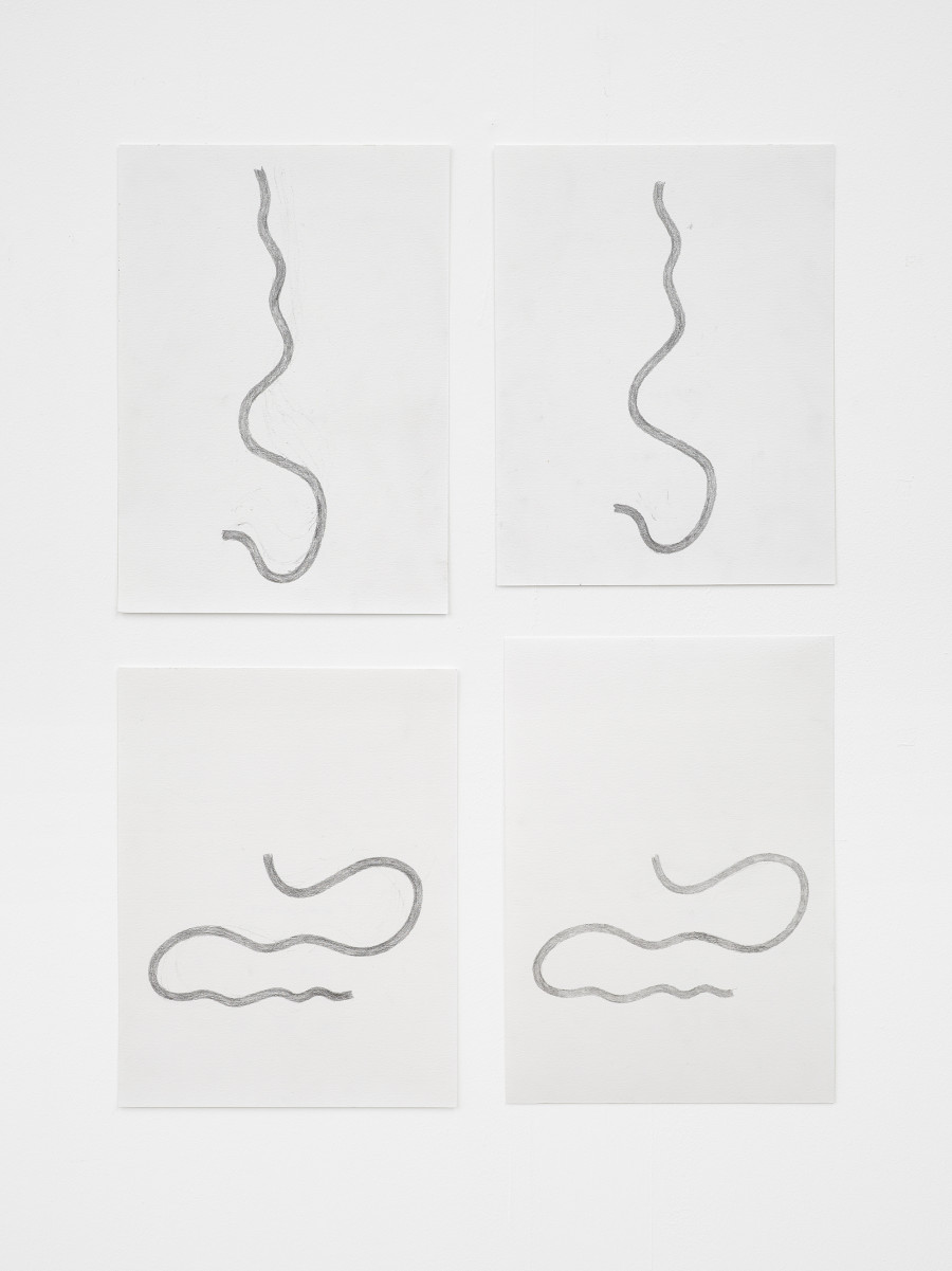 Peter Kamm, US letter - DIN A4, 29.7 × 21 cm, 28 × 22 cm, Graphite on paper, 2023 / Photo: Cedric Mussano / Courtesy: The artist and Kirchgasse Gallery, Steckborn