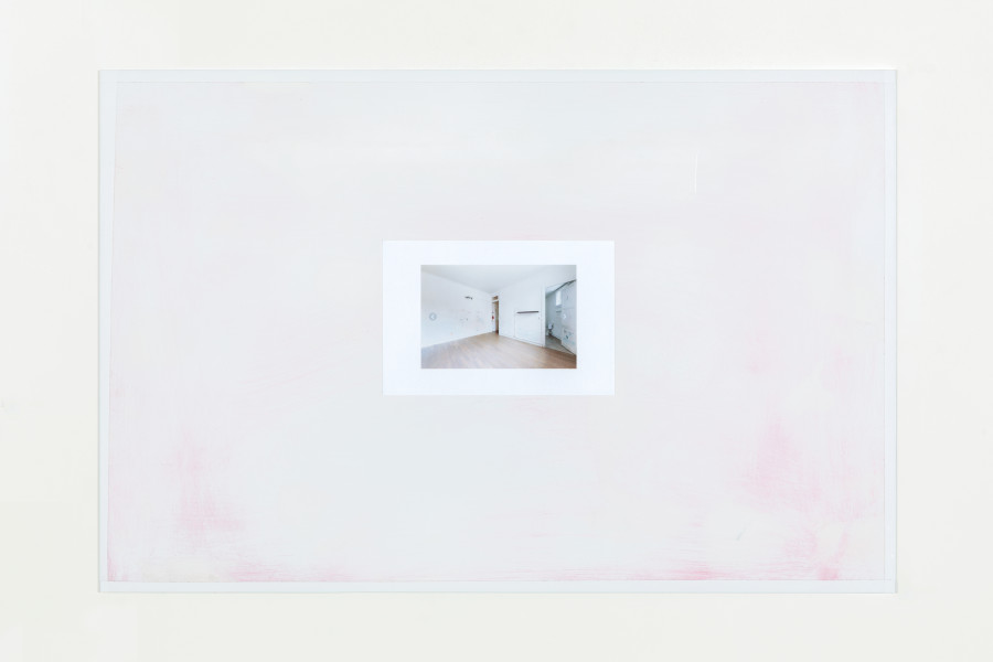 Gilles Jacot, Total excel, 2025, alu dibond advertising board, inkjet print on photopaper, paper, tape, 33 x 50 x 0.5cm