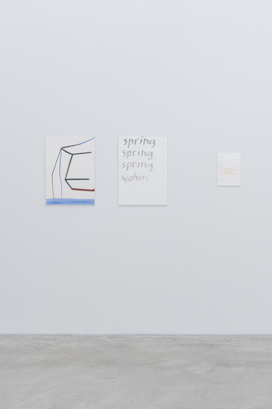 Silvia Bächli, Ausstellungsansicht Dass eins zum anderen wurde. Welches welches ist?, Kunst Museum Winterthur, 2024. Foto: Reto Kaufmann, Zürich