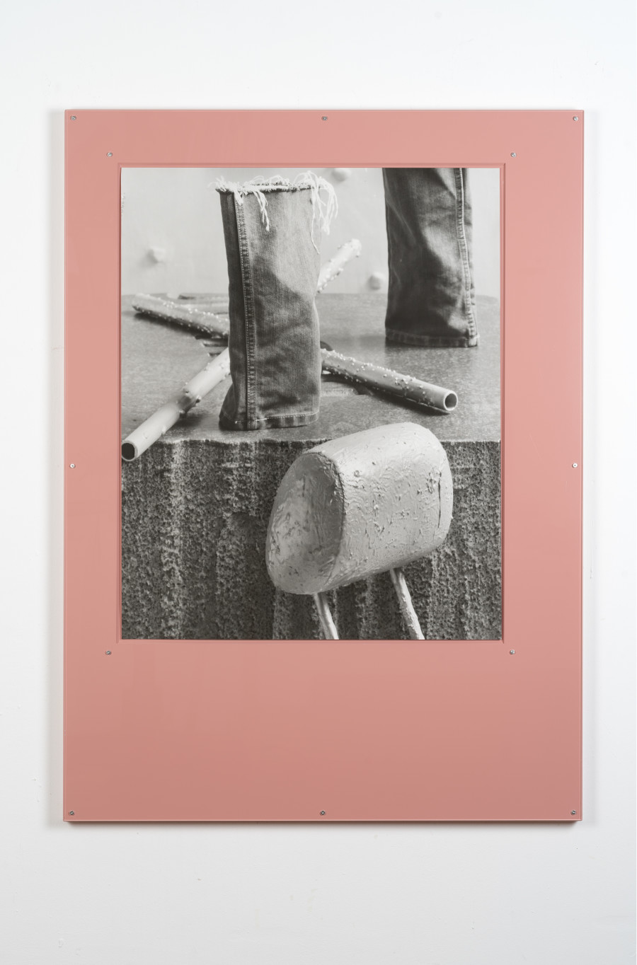 Stefan Burger, Old Brain, 2025, Silver gelatin print, lacquered steel plate , acrylic glass, 137 x 100 cm