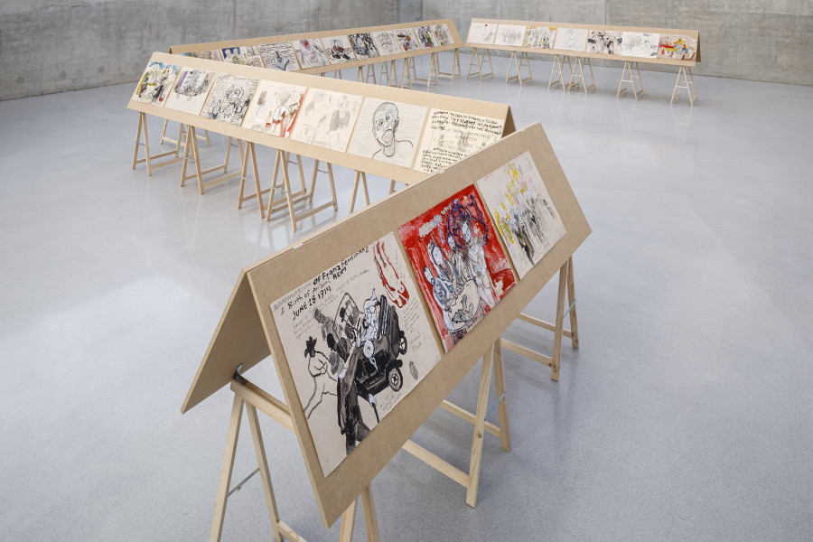 Anna Boghiguian, Time of Change, 2022, Ausstellungsansicht 2. Obergeschoss, Kunsthaus Bregenz, 2022. Foto: Markus Tretter. Courtesy of the artist © Anna Boghiguian, Kunsthaus Bregenz