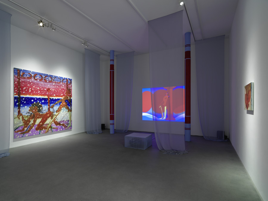 Installation view, Sofia Mitsola, Villa Venus: An Organized Dream, Galerie Eva Presenhuber, Zurich, Waldmannstrasse, 2023. © Sofia Mitsola. Courtesy the artist and Galerie Eva Presenhuber, Zurich / Vienna. Photo: Stefan Altenburger Photography, Zürich