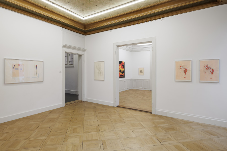 Installation view, KP Brehmer, Rendering Exhaustion: Works from the 1980s, Galerie Oskar Weiss, Zürich, 2025. Photo credit: Gina Folly